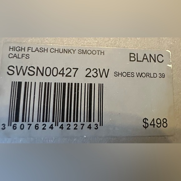 NIB Zadig & Voltaire HIGH FLASH CHUNKY SMOOTH Platform High-top 39 US 8 White - Picture 12 of 14